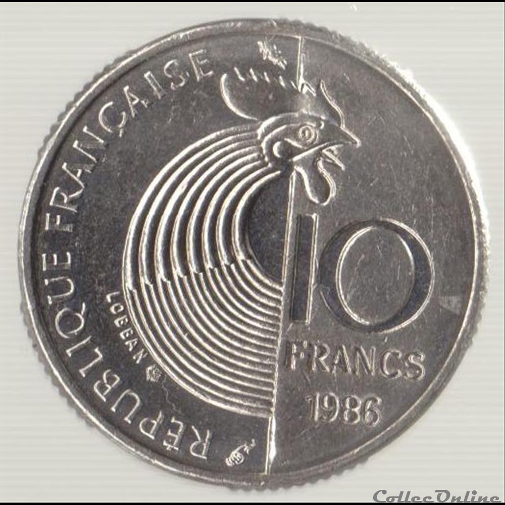 monnaie france moderne 10 francs r schuman 1986