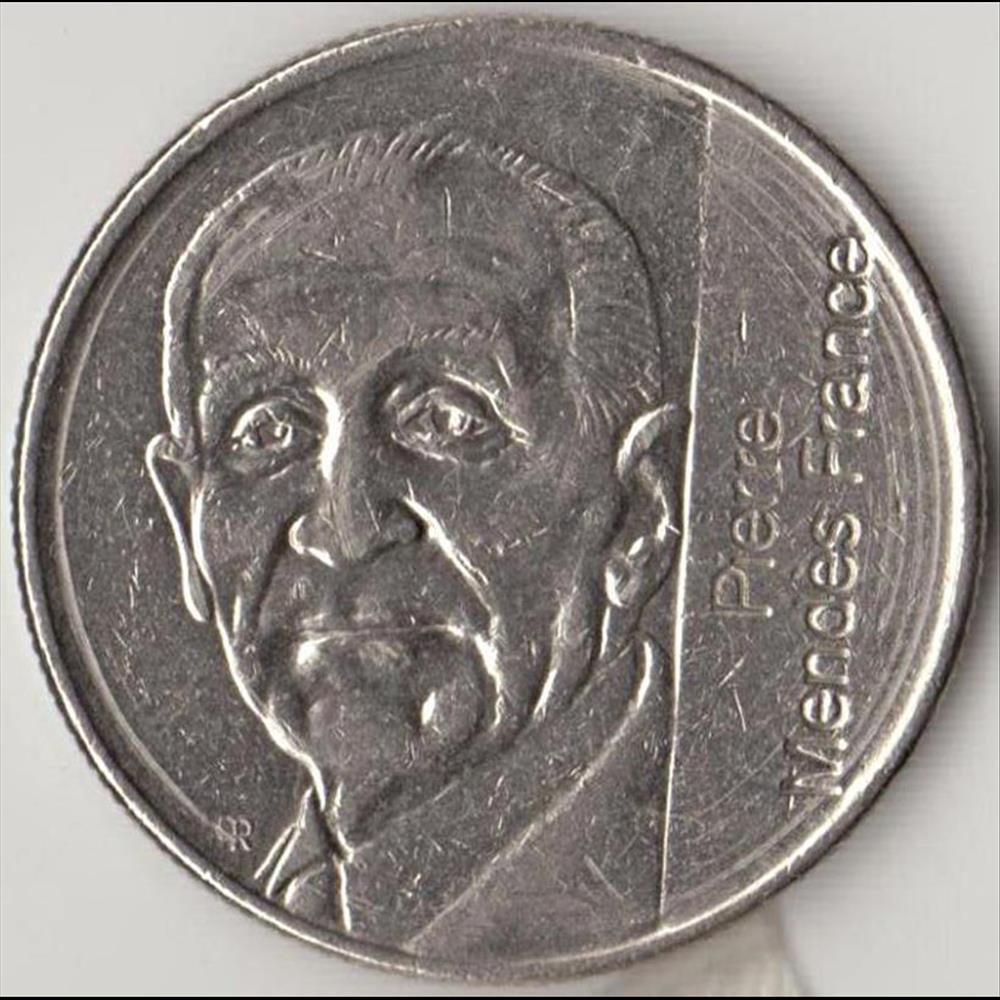 monnaie moderne 5 francs p mendes france 1992