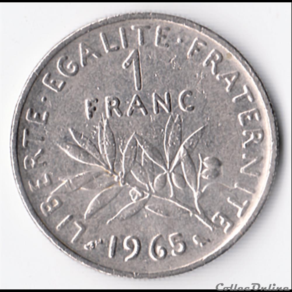 monnaie france moderne 1 franc semeuse 1965 petite chouette