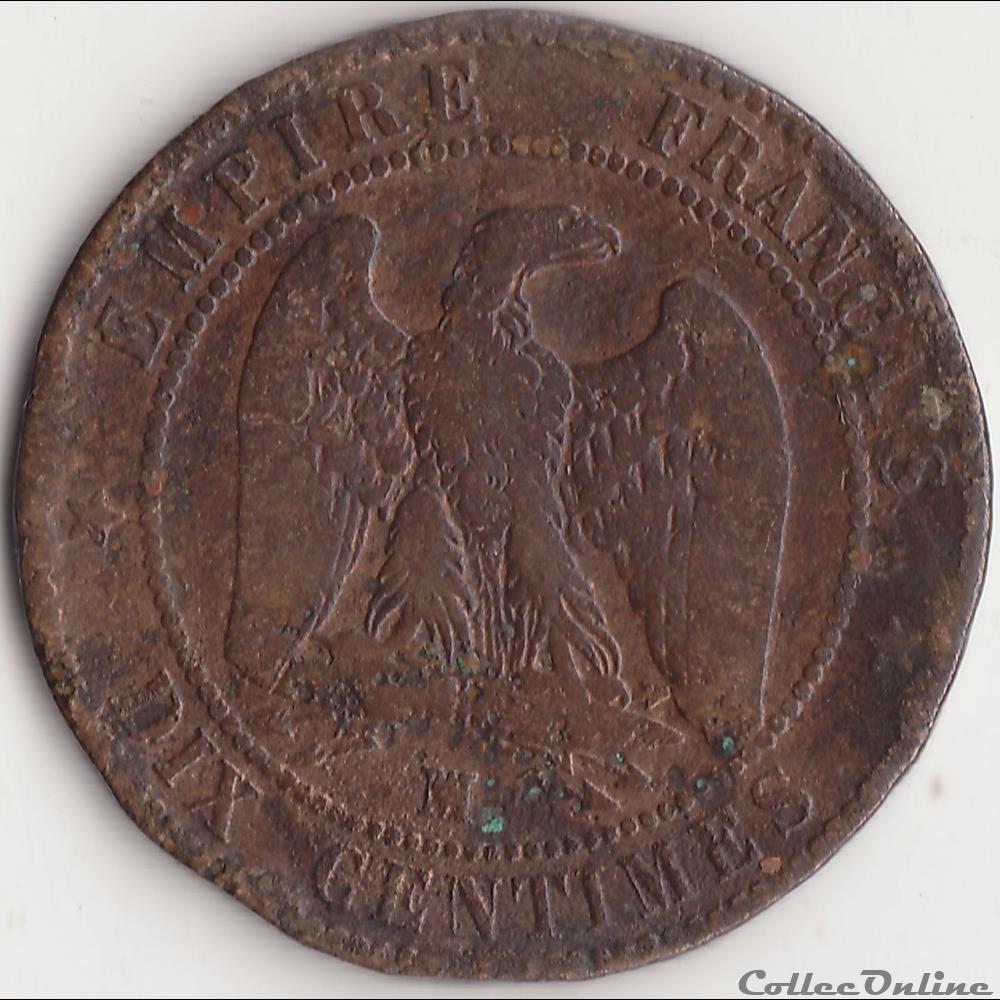 monnaie france moderne 10 centimes napoleon iii tete nue 1856 ma