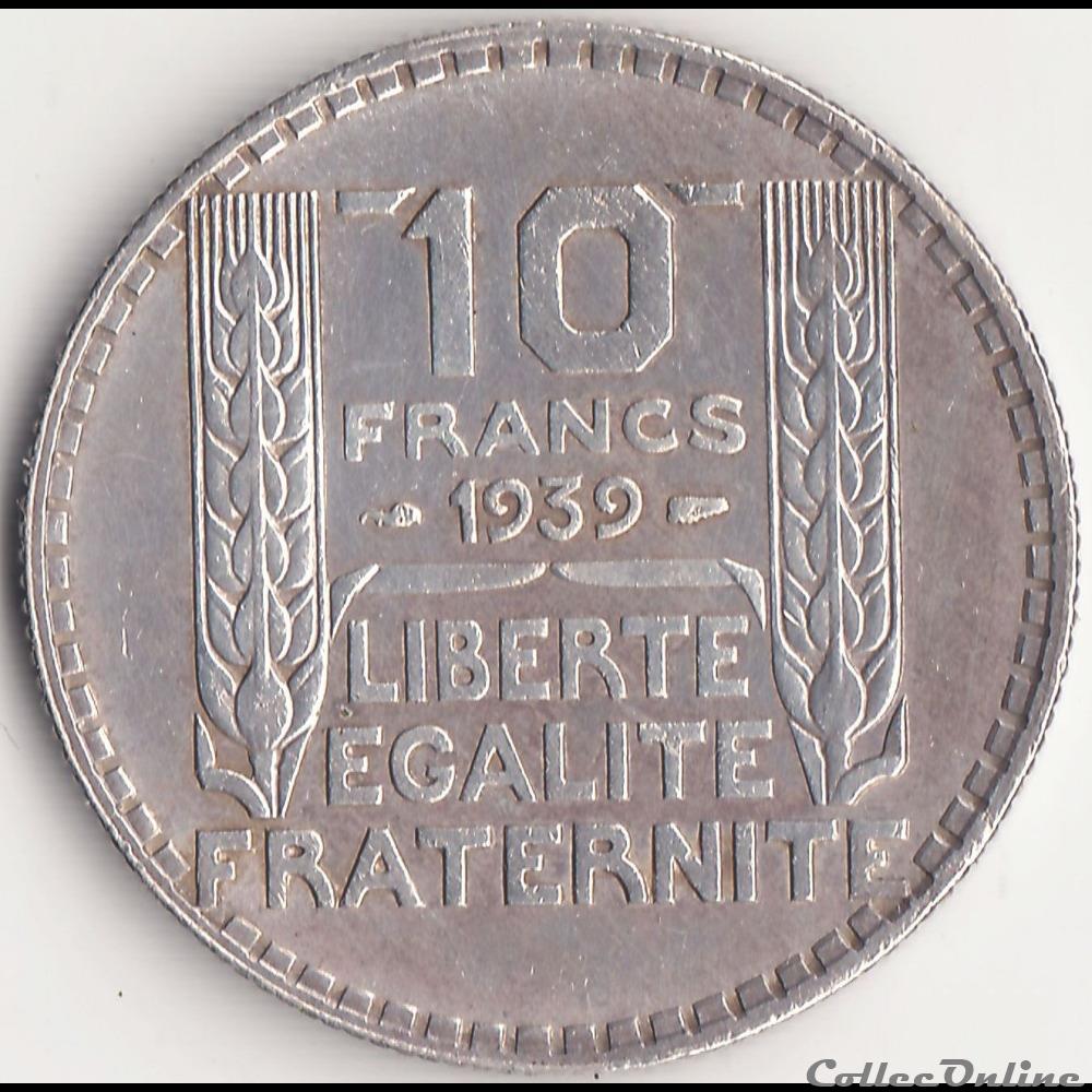 10 FRANCS TURIN 1939 monnaie france moderne 10 francs turin 1939