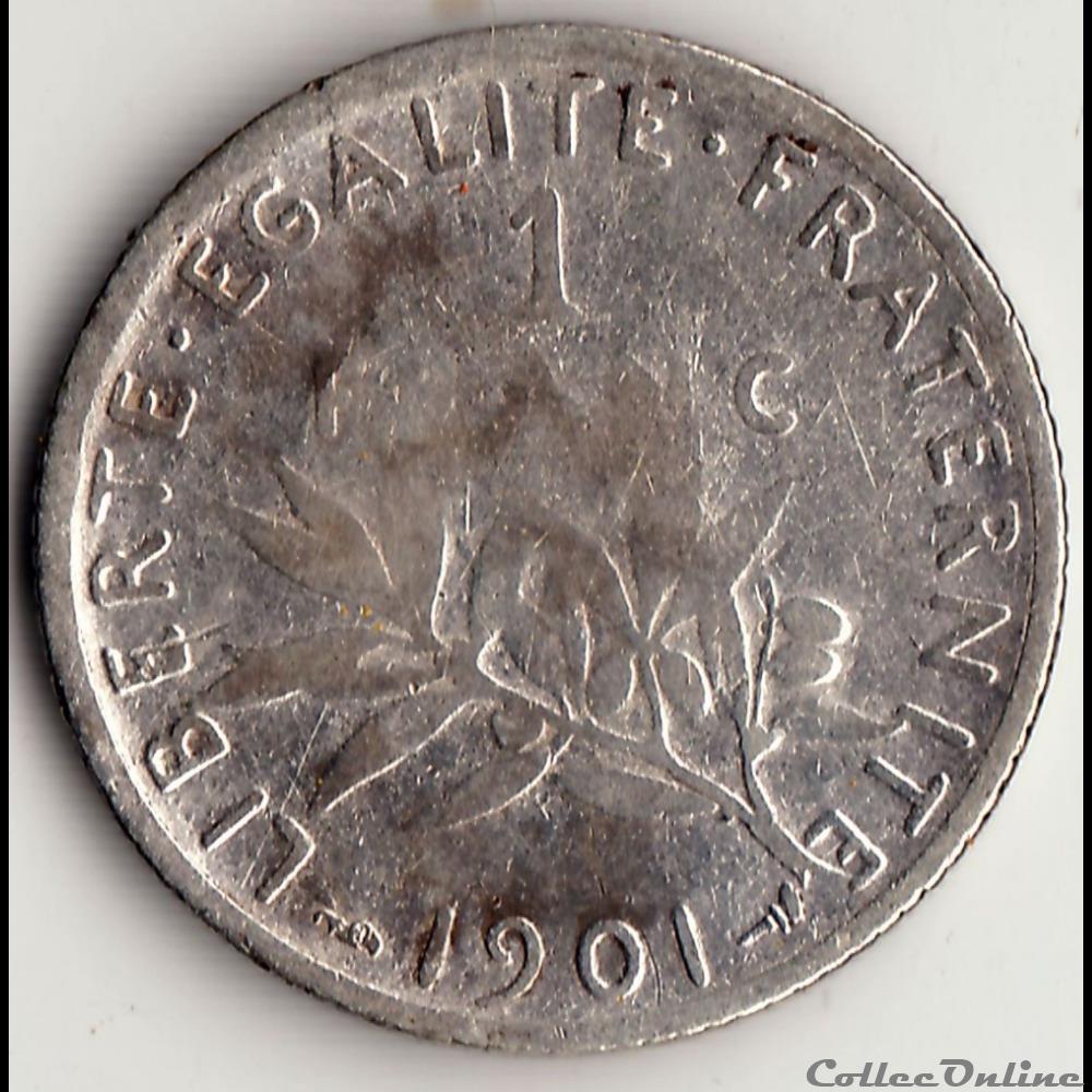 1 FRANC SEMEUSE 1901 monnaie france moderne 1 franc semeuse 1901