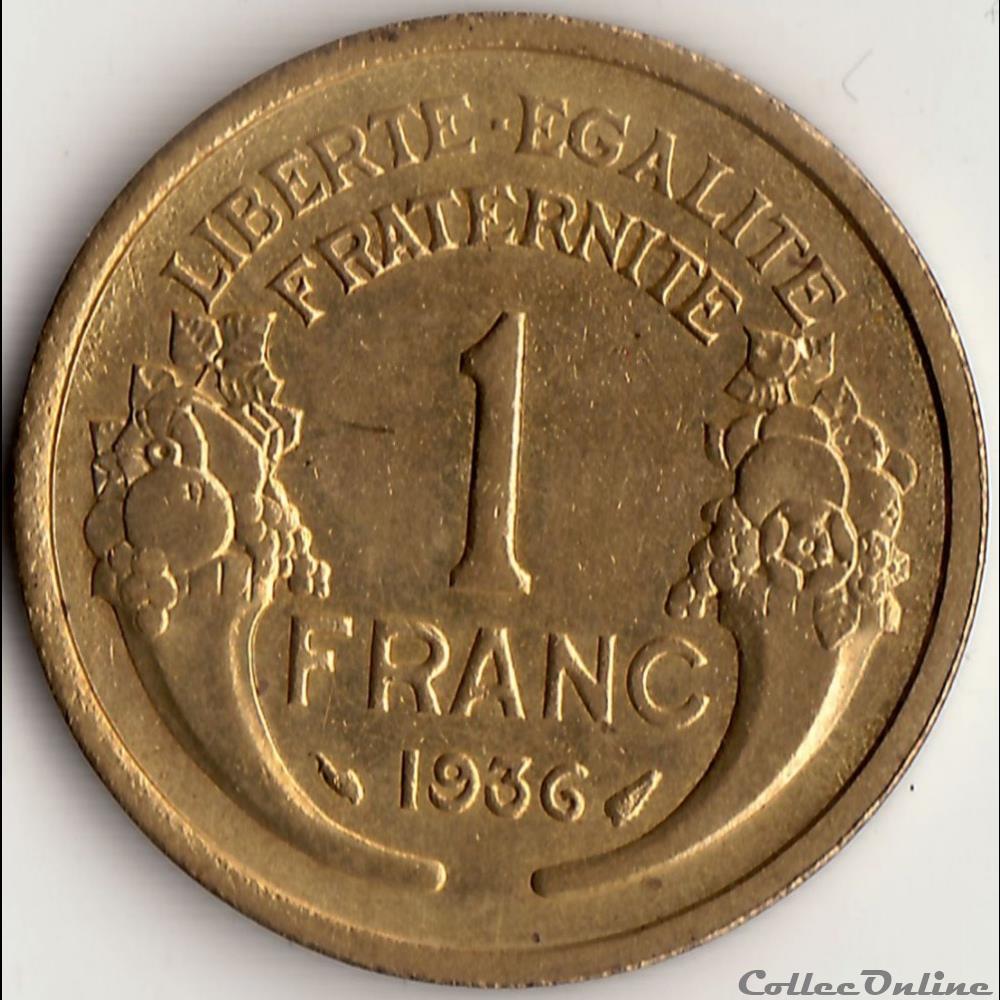 1 FRANC MORLON 1936 monnaie france moderne 1 franc morlon 1936