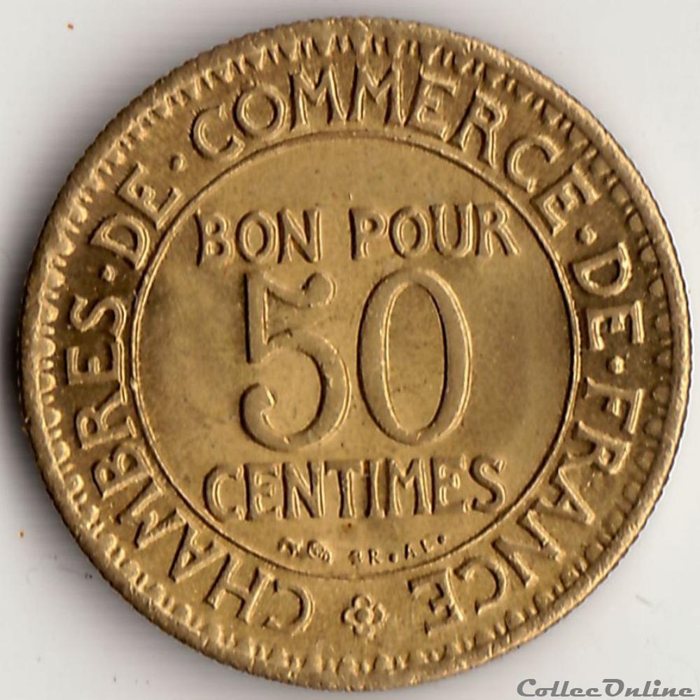 monnaie france moderne 50 centimes chambres des comm 1922 domard