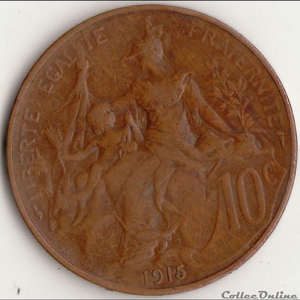 10 CENTIMES DUPUIS 1915 monnaie france moderne 10 centimes dupuis 1915
