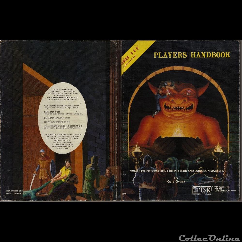 Players handbook par Gary Gygax édition 1978 jeux jouet manuscrit moderne players handbook par gary gygax edition 1978