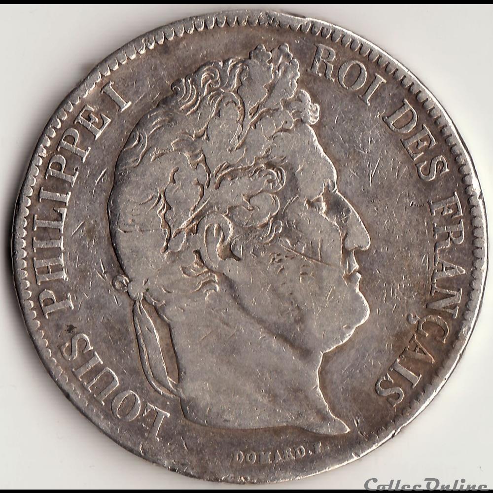 5 francs IIème type DOMARD 1837 A monnaie france moderne 5 francs iieme type domard 1837 a