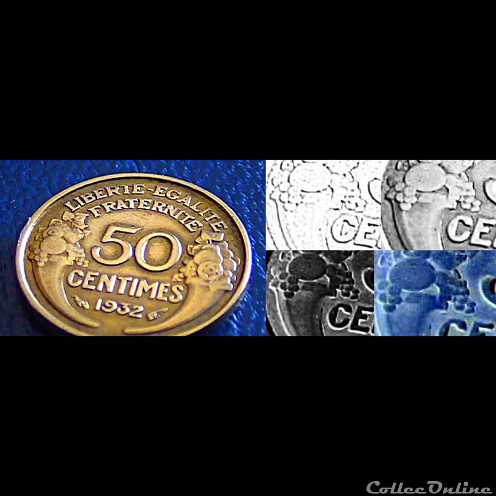 monnaie france moderne 50 centimes morlon 1932 9 et 2 ouverts et sans raisin