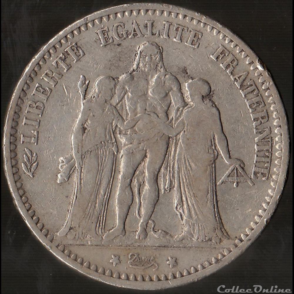 5 FRANCS HERCULE 1874 K monnaie france moderne 5 francs hercule 1874 k