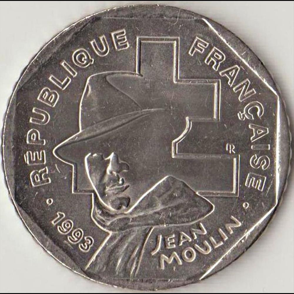 2 FRANCS J. MOULIN 1993 monnaie france moderne 2 francs j moulin 1993