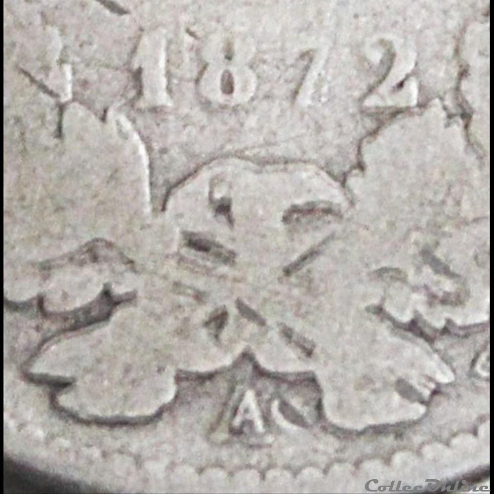 1 franc Cérès 1872 Grand A 2 monnaie france moderne 1 franc ceres 1872 grand a