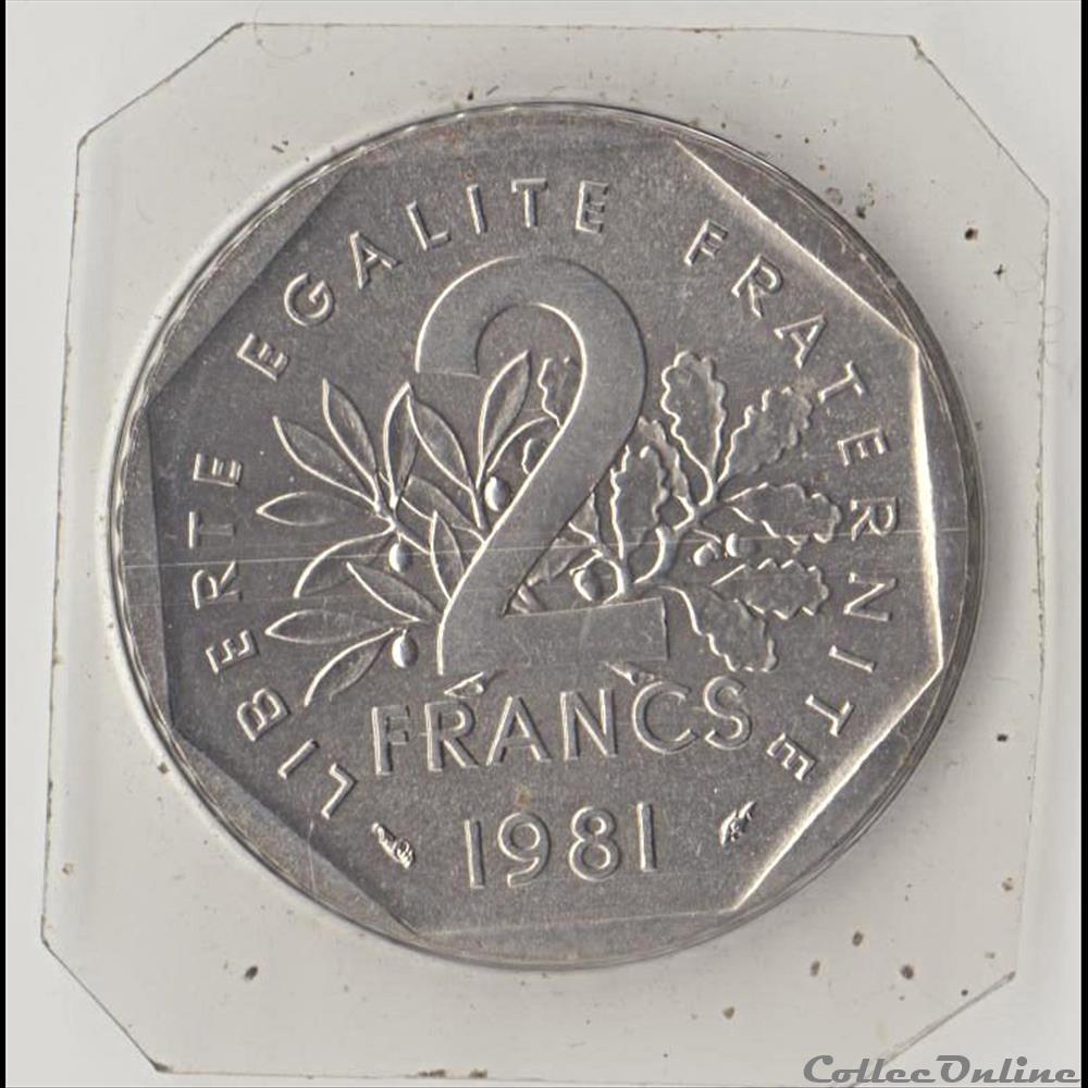 2 FRANCS SEMEUSE 1981 Série FDC monnaie france moderne 2 francs semeuse 1981 serie fdc