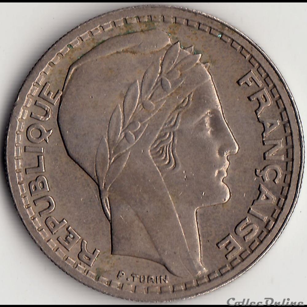 10 Francs TURIN, GROSSE TÊTE, RAMEAUX COURTS monnaie france moderne 10 francs turin grosse tete rameaux courts