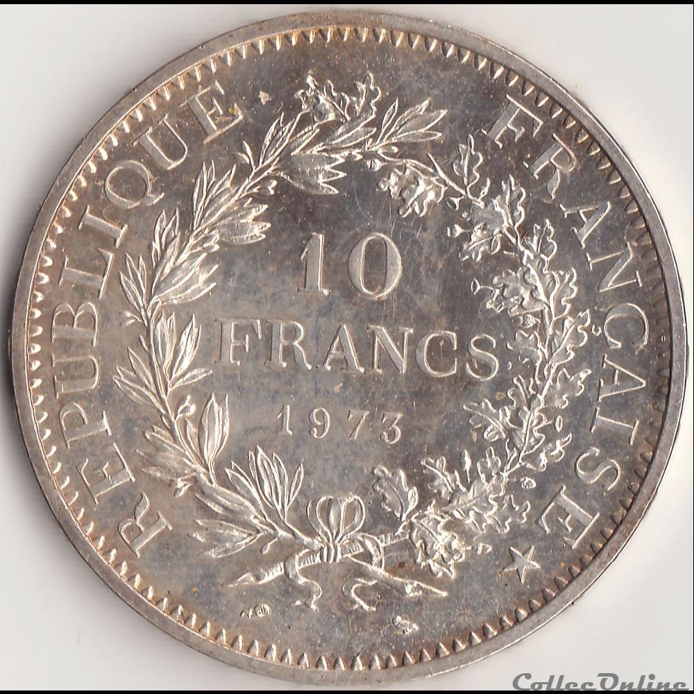 10 FRANCS HERCULE 1973 monnaie france moderne 10 francs hercule 1973