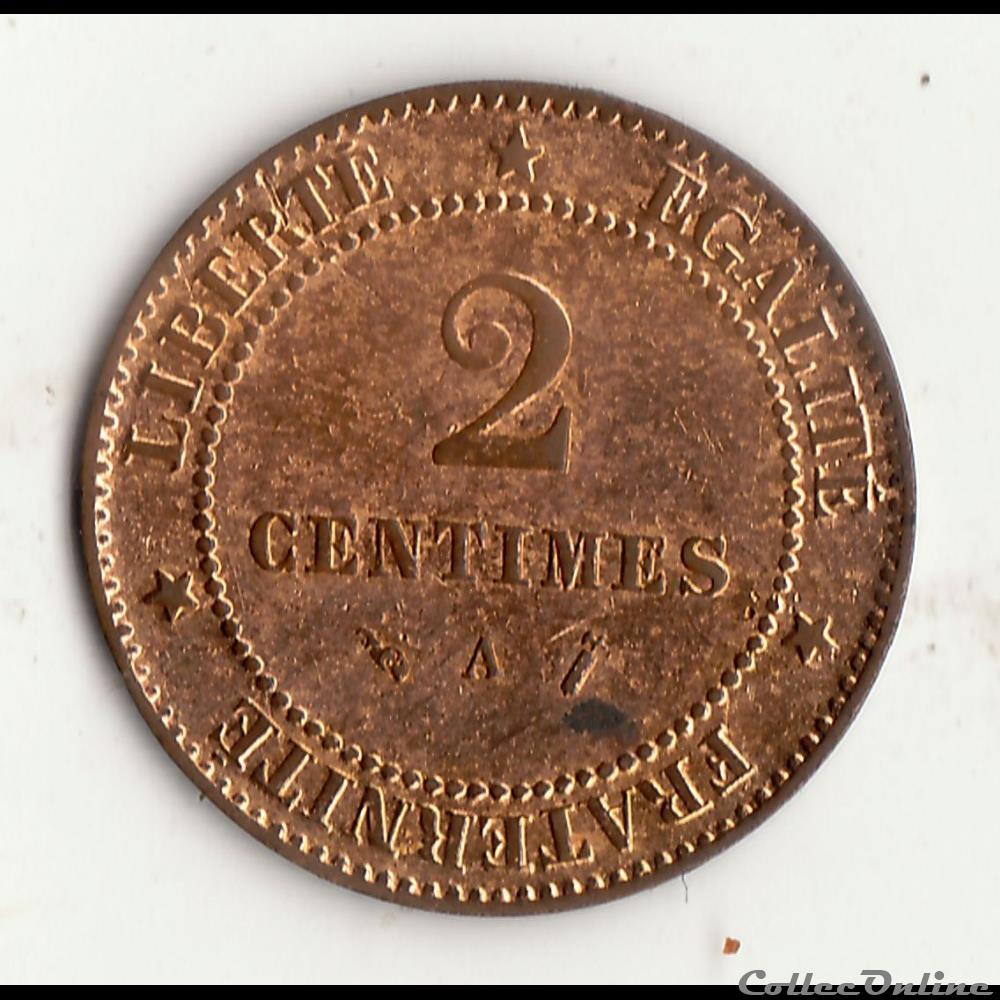 monnaie france moderne 2 centimes ceres 1889 a