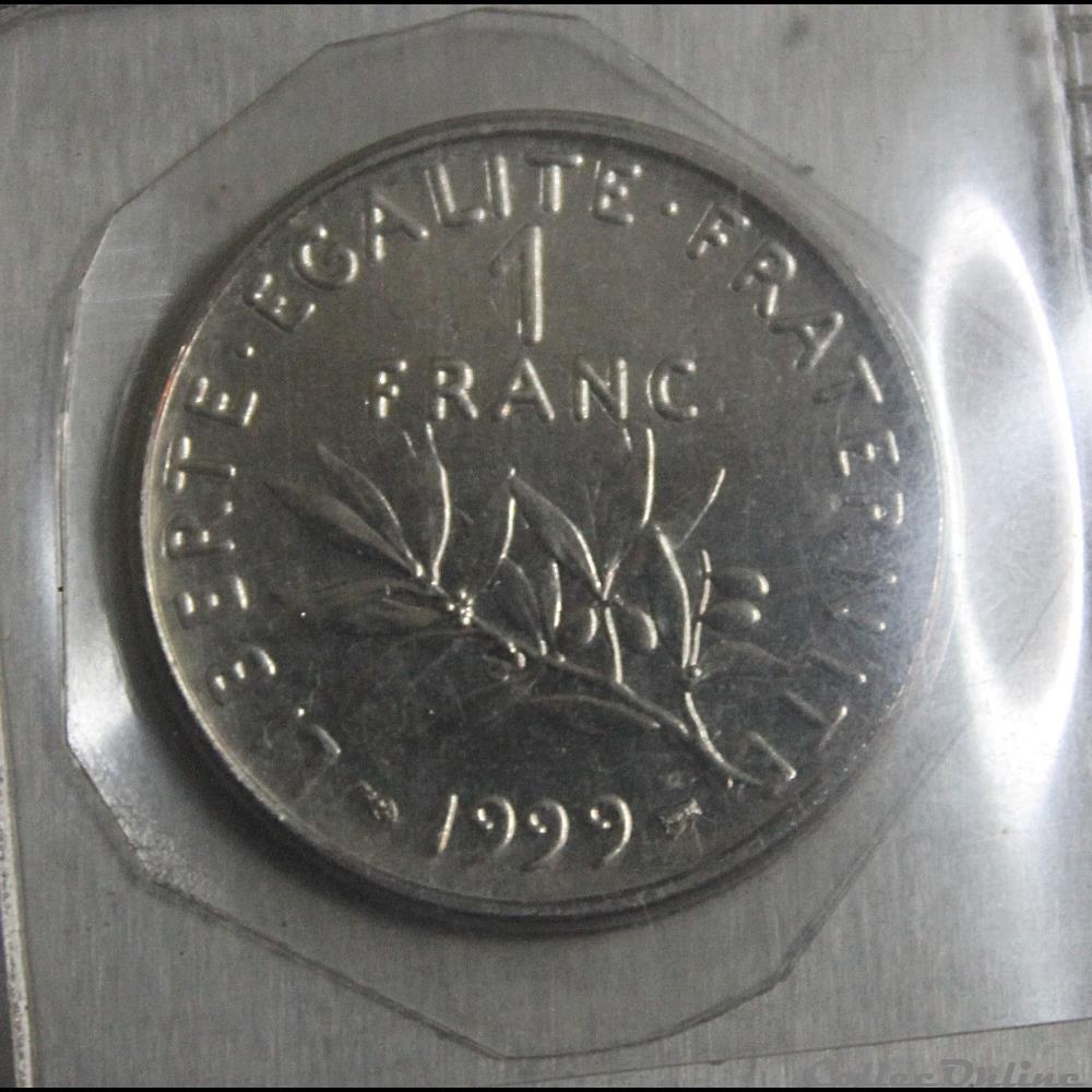 monnaie france moderne 1 franc semeuse 1999 serie bu