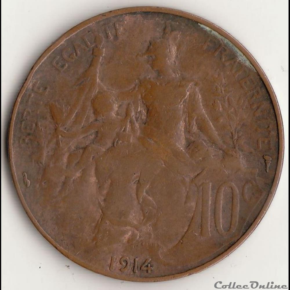 10 CENTIMES DUPUIS 1914 monnaie france moderne 10 centimes dupuis 1914