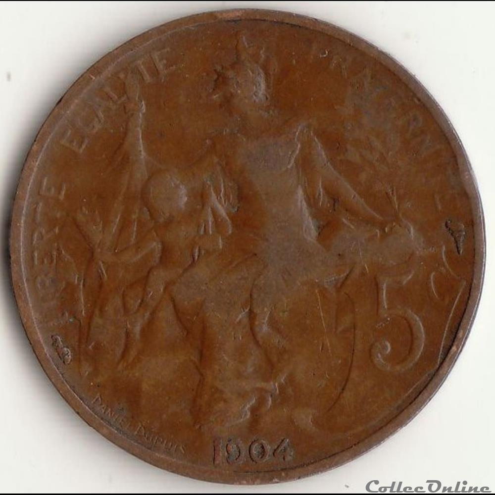 5 CENTIMES DUPUIS 1904 monnaie france moderne 5 centimes dupuis 1904