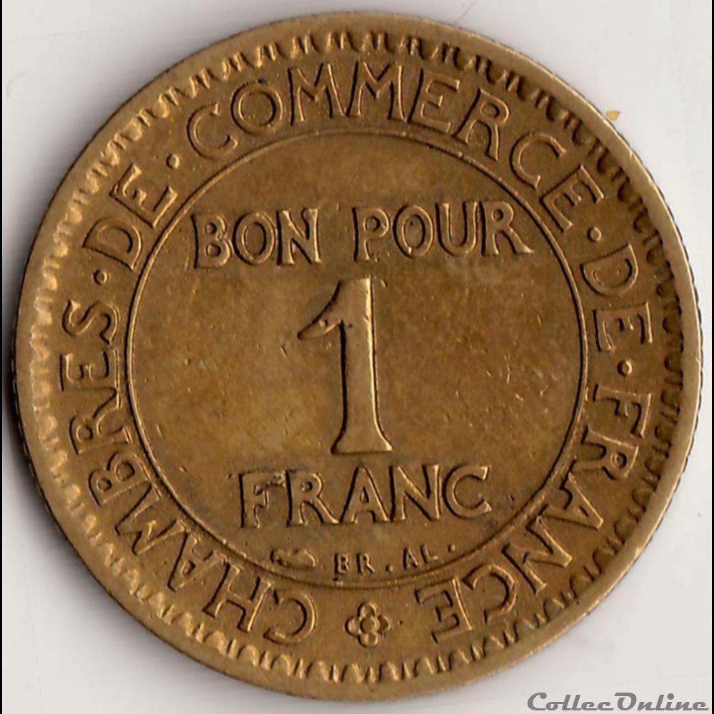 1 franc CHAMBRES DES COMM. 1923 (DOMARD) monnaie france moderne 1 franc chambres des comm 1923 domard