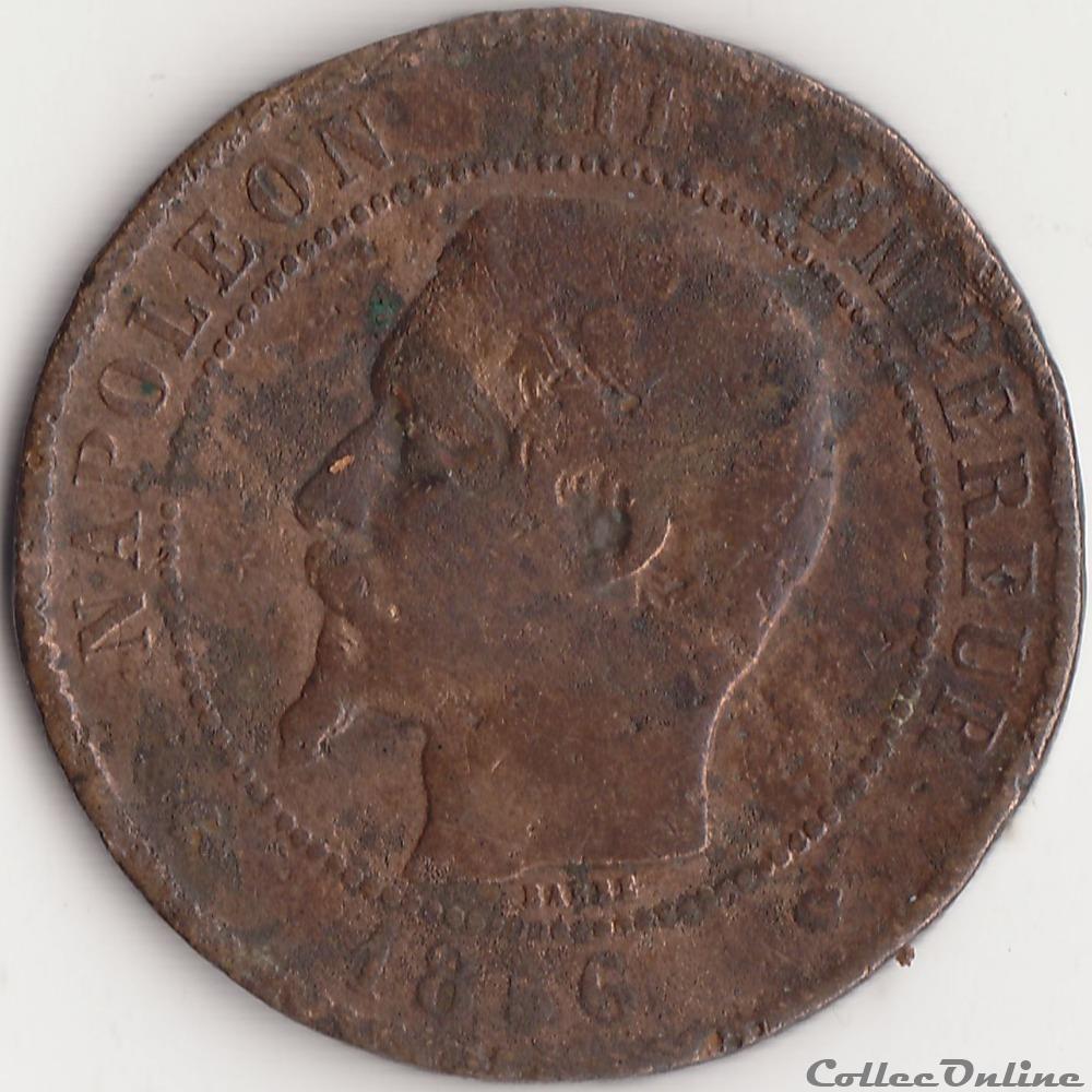 monnaie france moderne 10 centimes napoleon iii tete nue 1856 ma