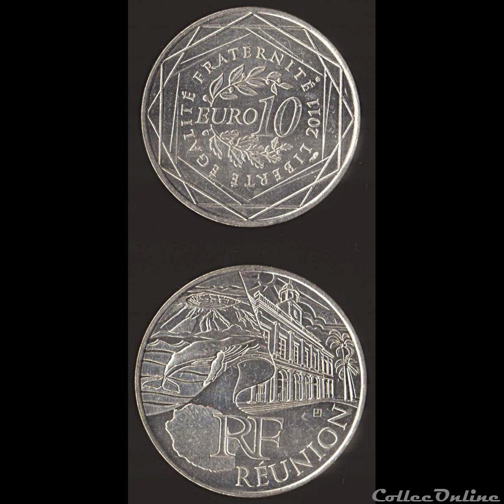 10 EUROS RÉGION RÉUNION (ÎLE DE LA), 2011 monnaie france 10 euros region reunion ile de la 2011