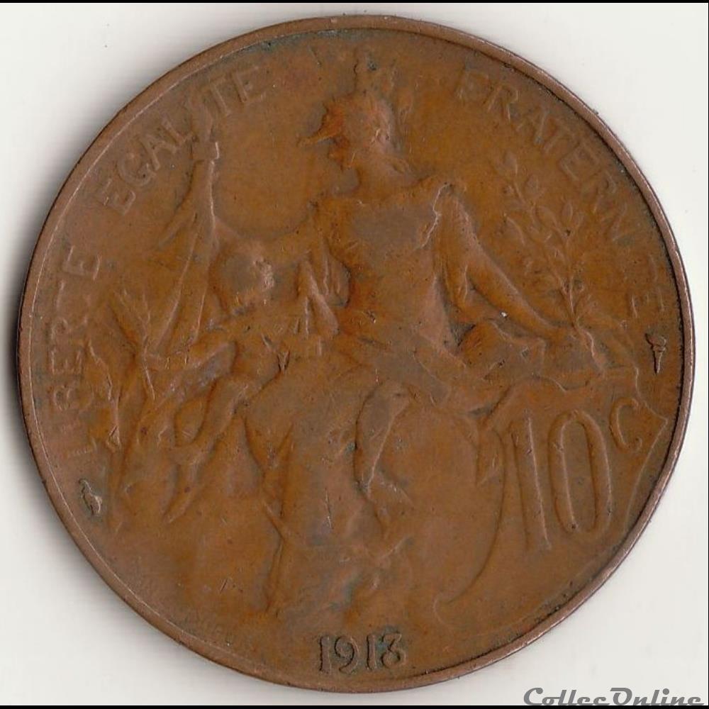 10 CENTIMES DUPUIS 1913 monnaie france moderne 10 centimes dupuis 1913