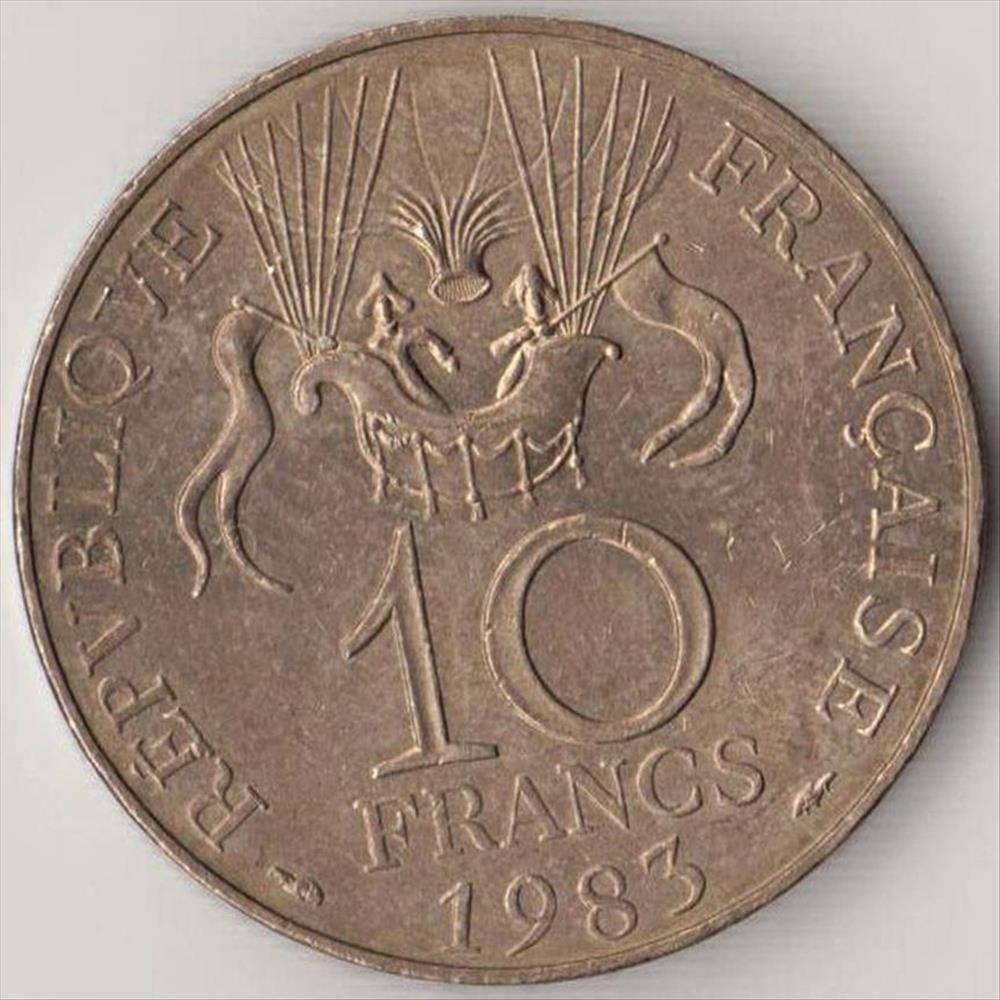monnaie france moderne 10 francs conquete de espace 1983