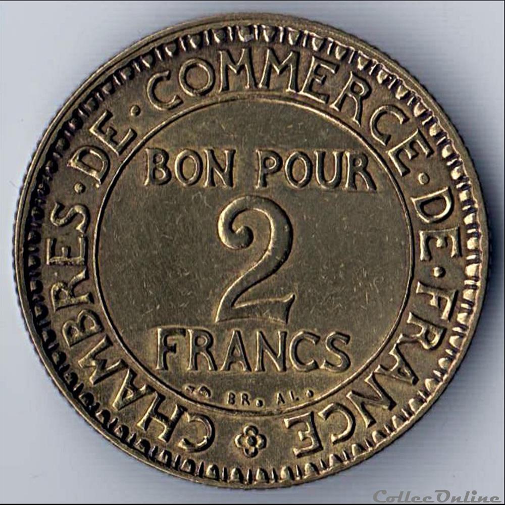 2 francs CHAMBRES DES COMM. 1920 (DOMARD) monnaie france moderne 2 francs chambres des comm 1920 domard