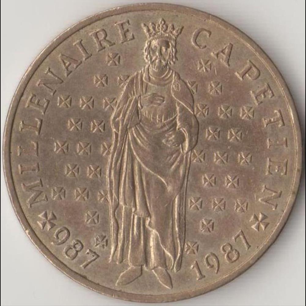 monnaie france moderne 10 francs millenaire capetien 1987