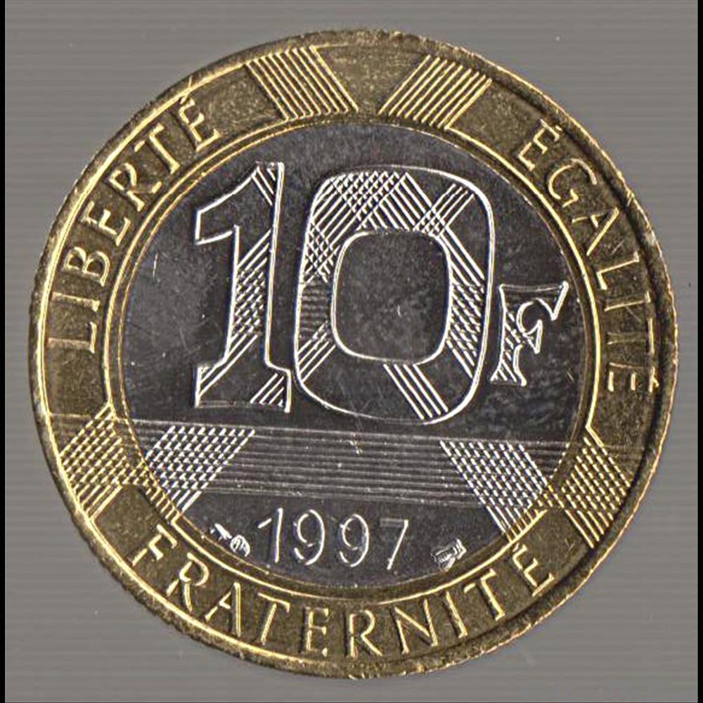 monnaie france moderne 10 francs genie de la bastille bu 1997