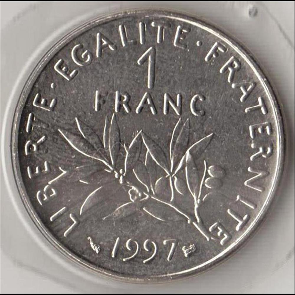 monnaie france moderne 1 franc semeuse 1997 serie bu