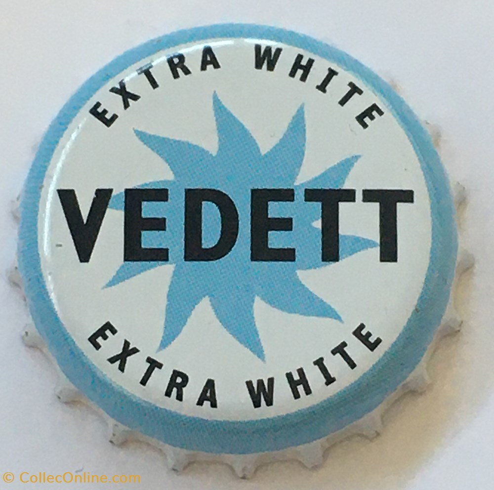 Vedett tampinhas garrafas cerveja belgica vedett