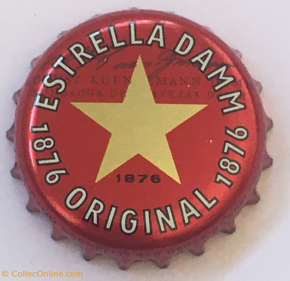 Estrella Damm tampinhas de garrafas cerveja espanha estrella damm