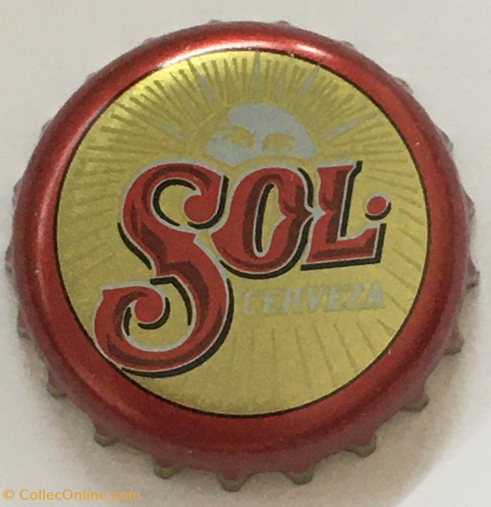 tampinhas de garrafas cerveja mexico sol