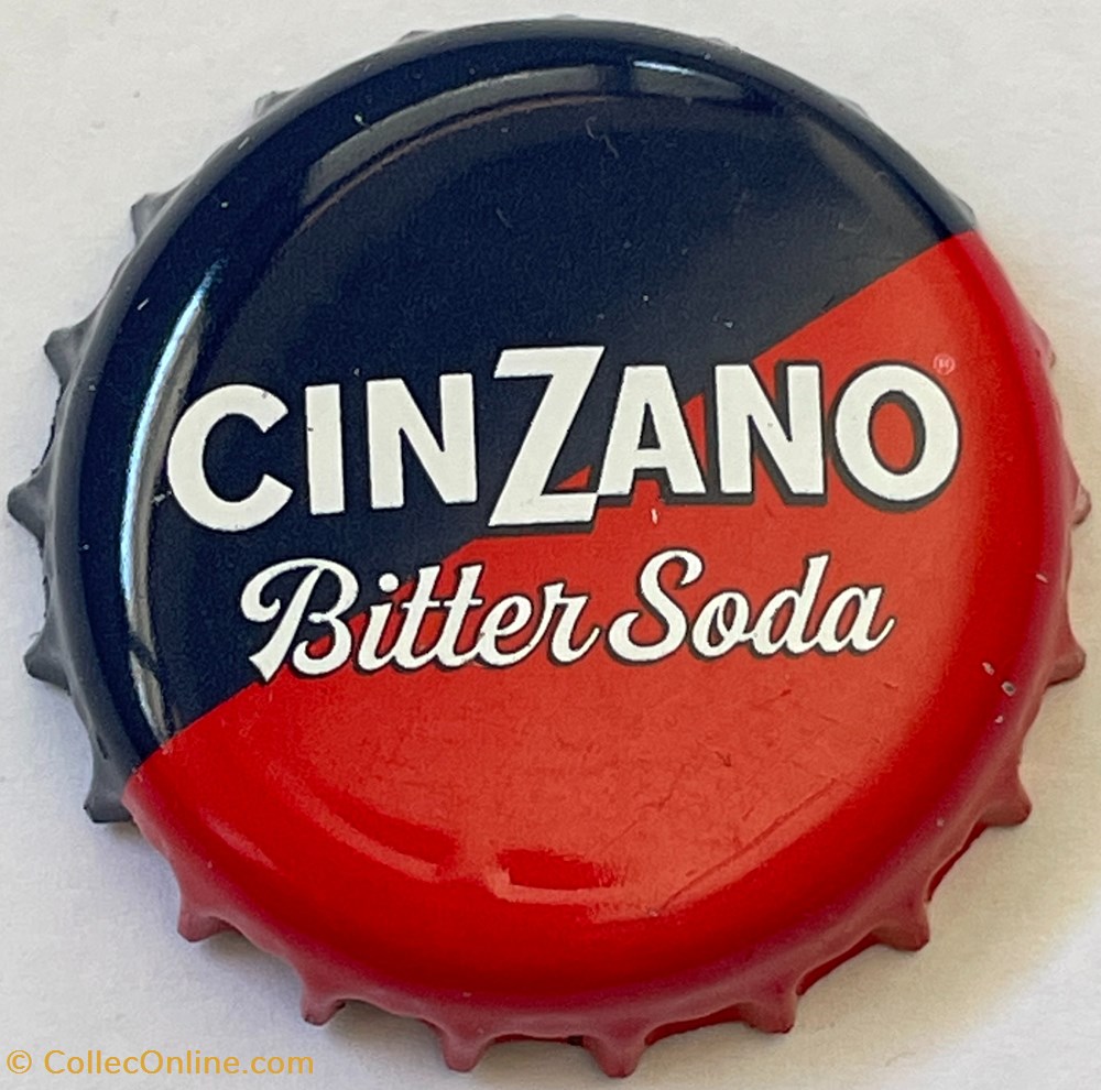 tampinhas de garrafas refrigerante e outras bebidas cinzano