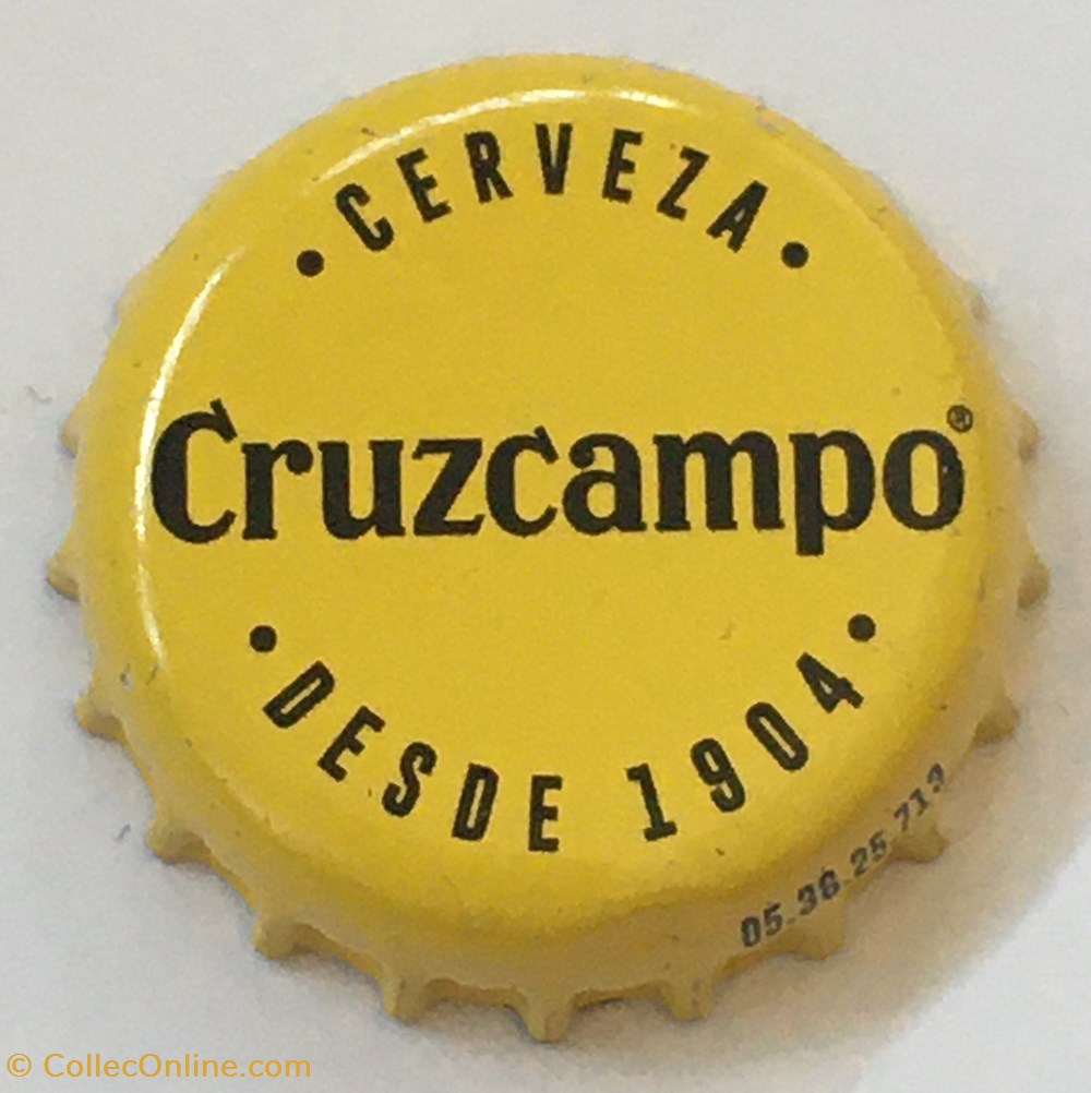 tampinhas de garrafas cerveja espanha cruzcampo