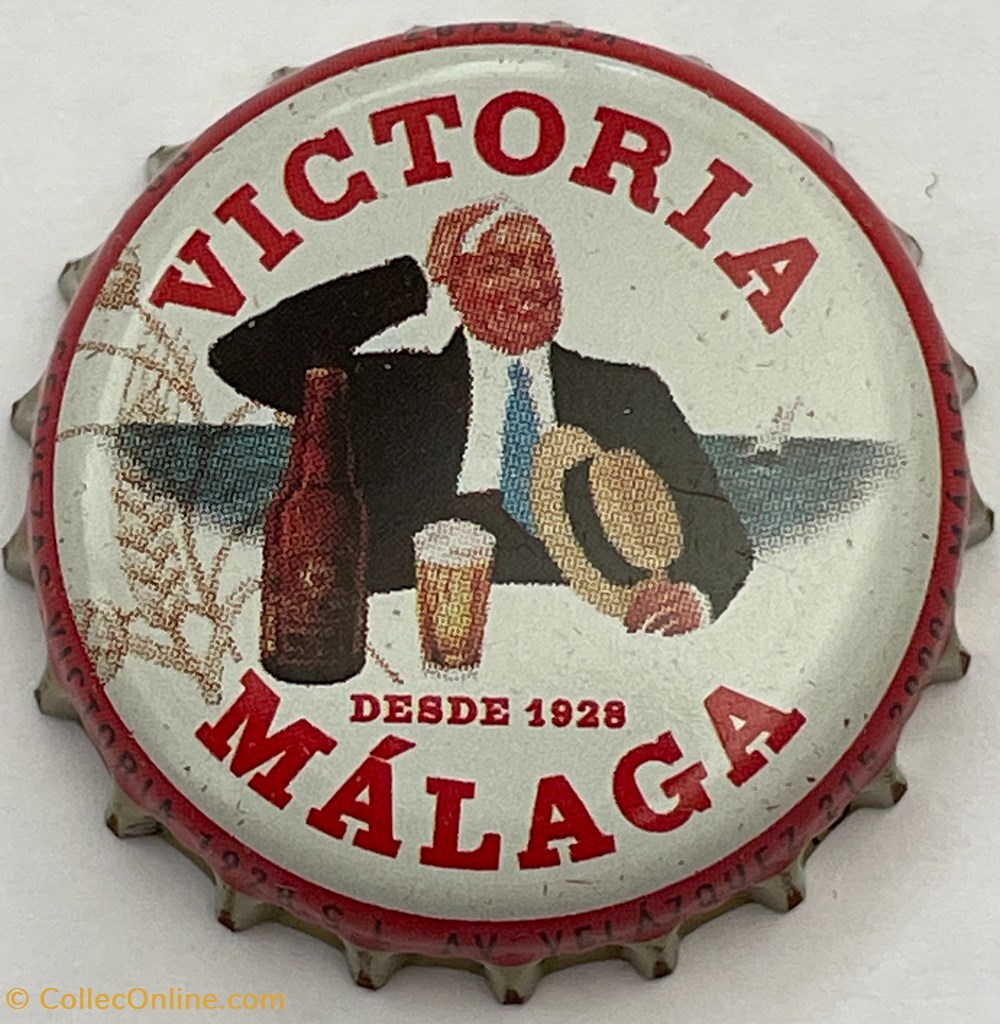tampinhas de garrafas cerveja espanha victoria malaga