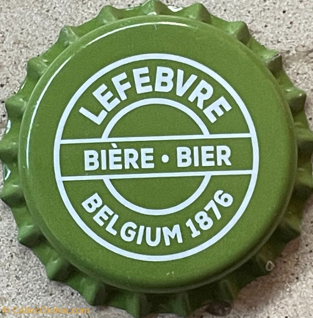 tampinhas de garrafas cerveja belgica lefebvre