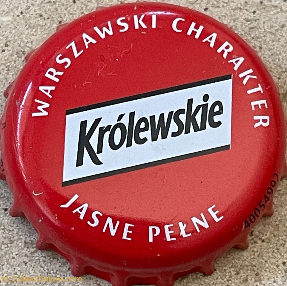 tampinhas de garrafas cerveja polonia krolewskie