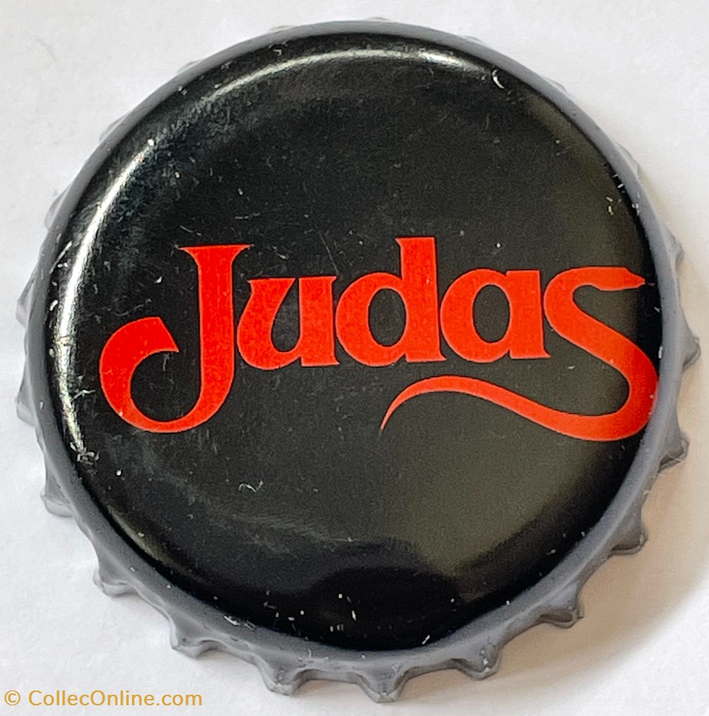 tampinhas de garrafas cerveja belgica judas