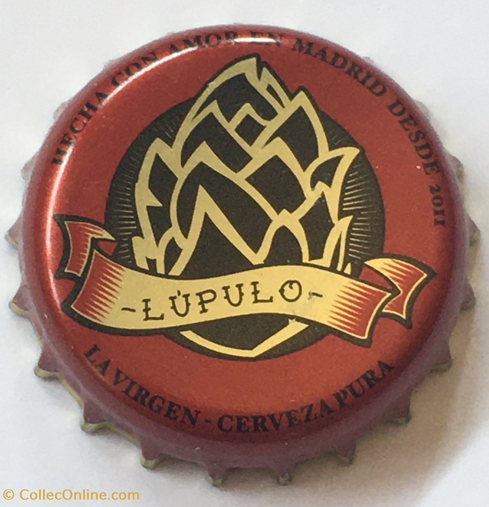 tampinhas de garrafas cerveja espanha la virgen
