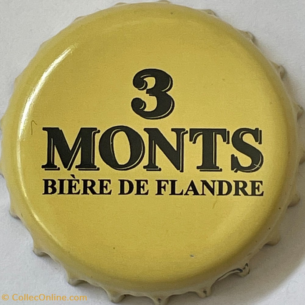 tampinhas de garrafas cerveja belgica 3 monts