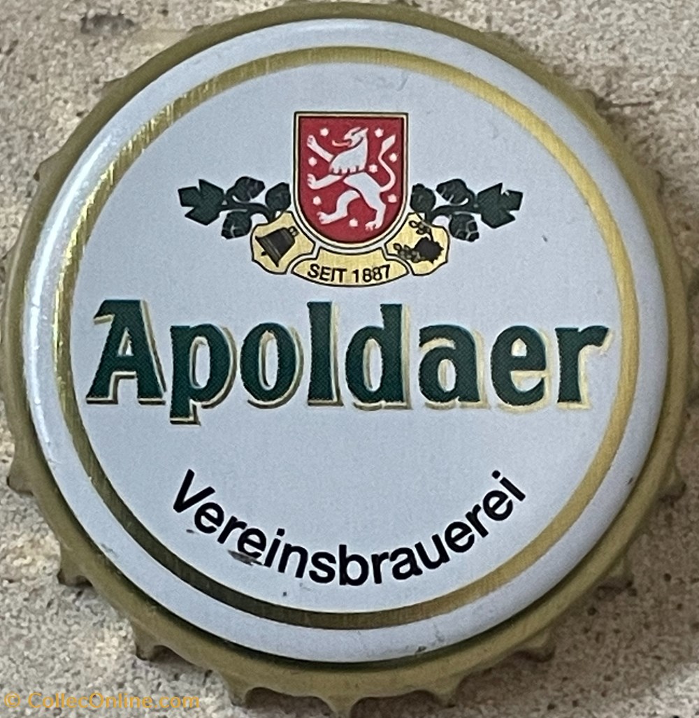 tampinhas de garrafas cerveja alemanha apoldaer