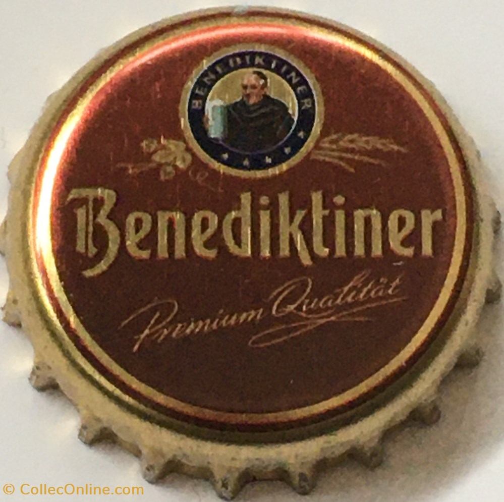 tampinhas de garrafas cerveja alemanha benediktiner