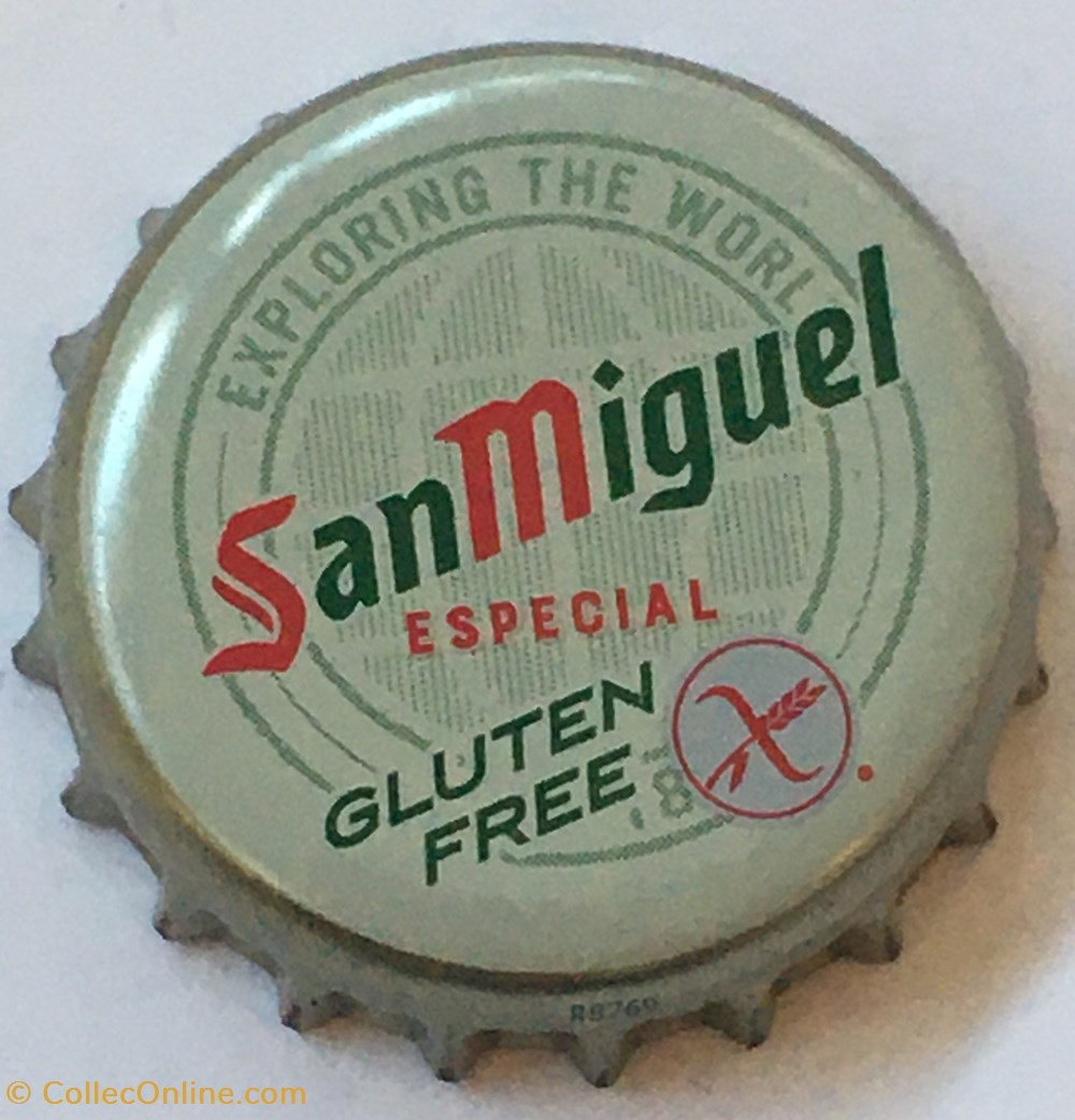 San Miguel tampinhas de garrafas cerveja espanha san miguel