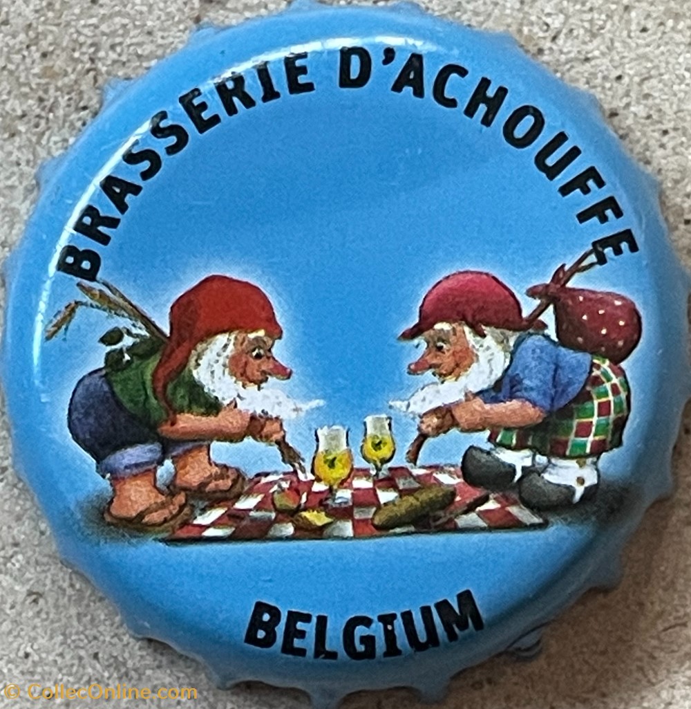 tampinhas de garrafas cerveja belgica chouffe