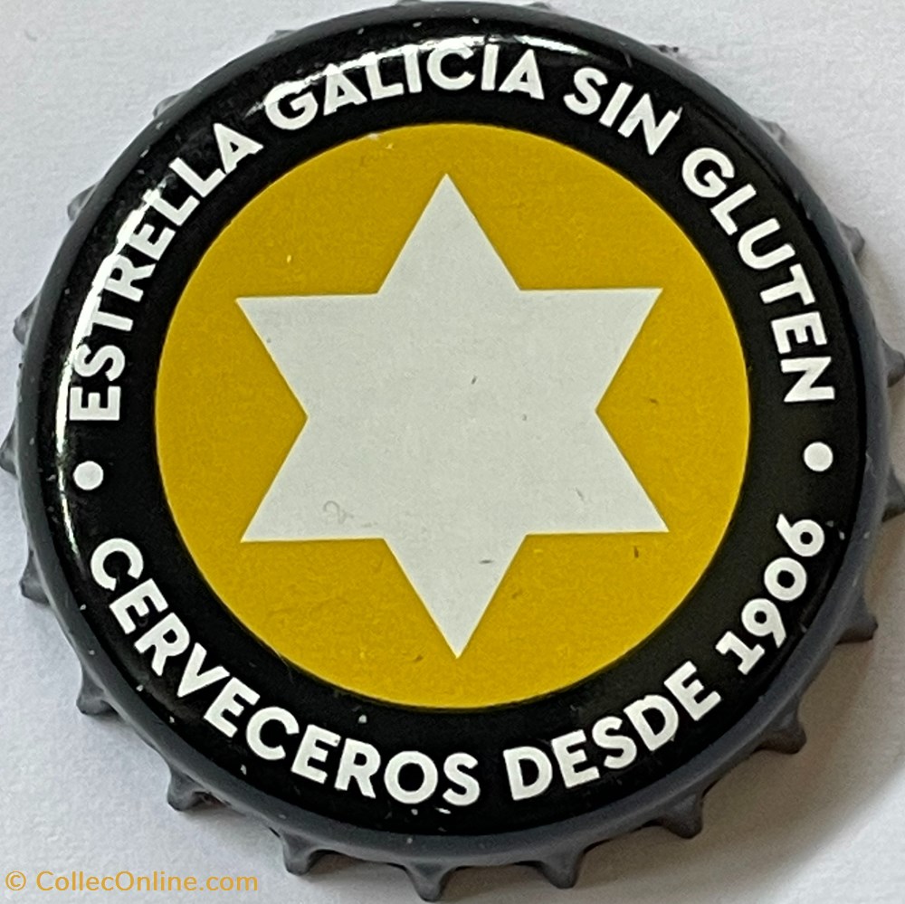 tampinhas de garrafas cerveja espanha estrella galicia