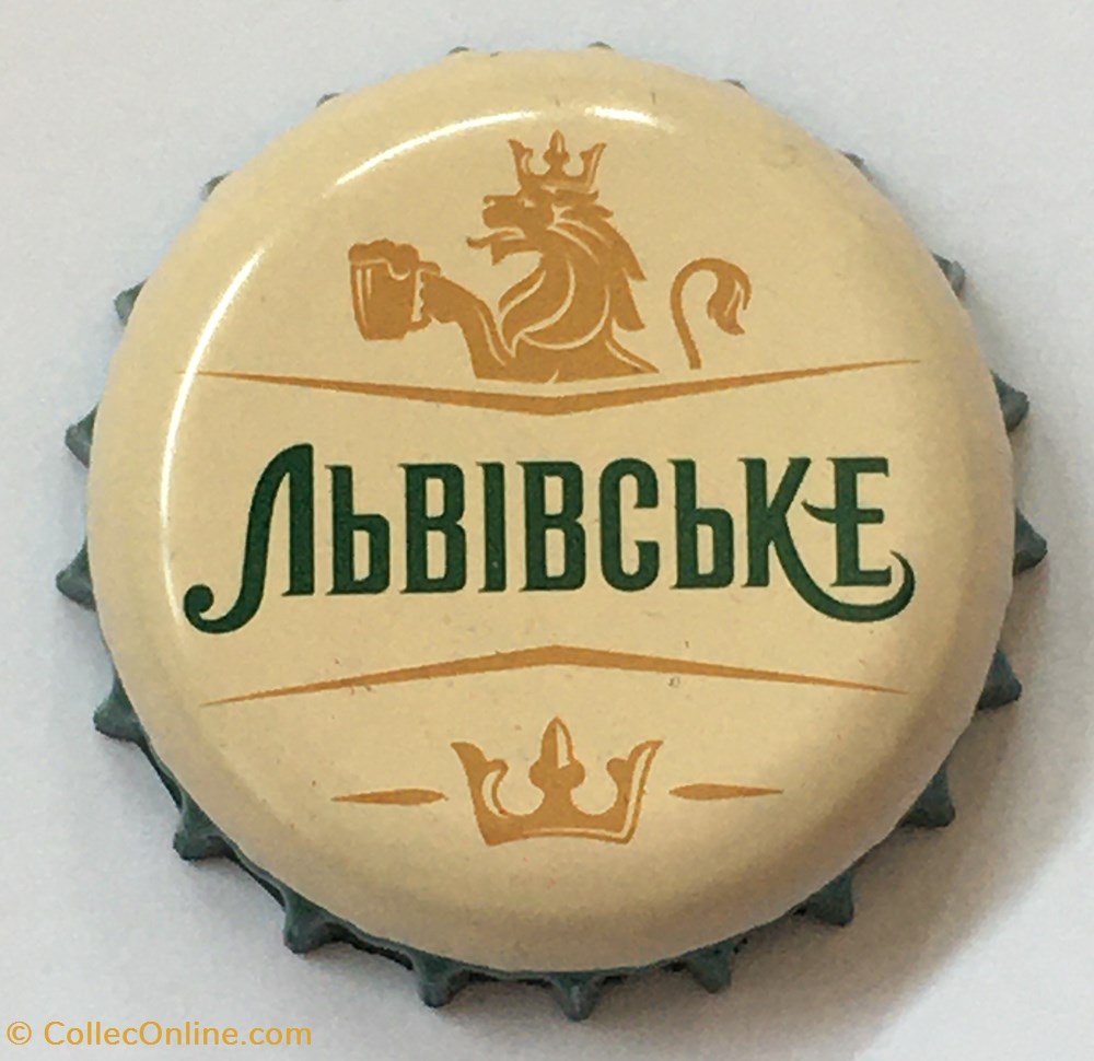 tampinhas de garrafas cerveja ucrania lvivske
