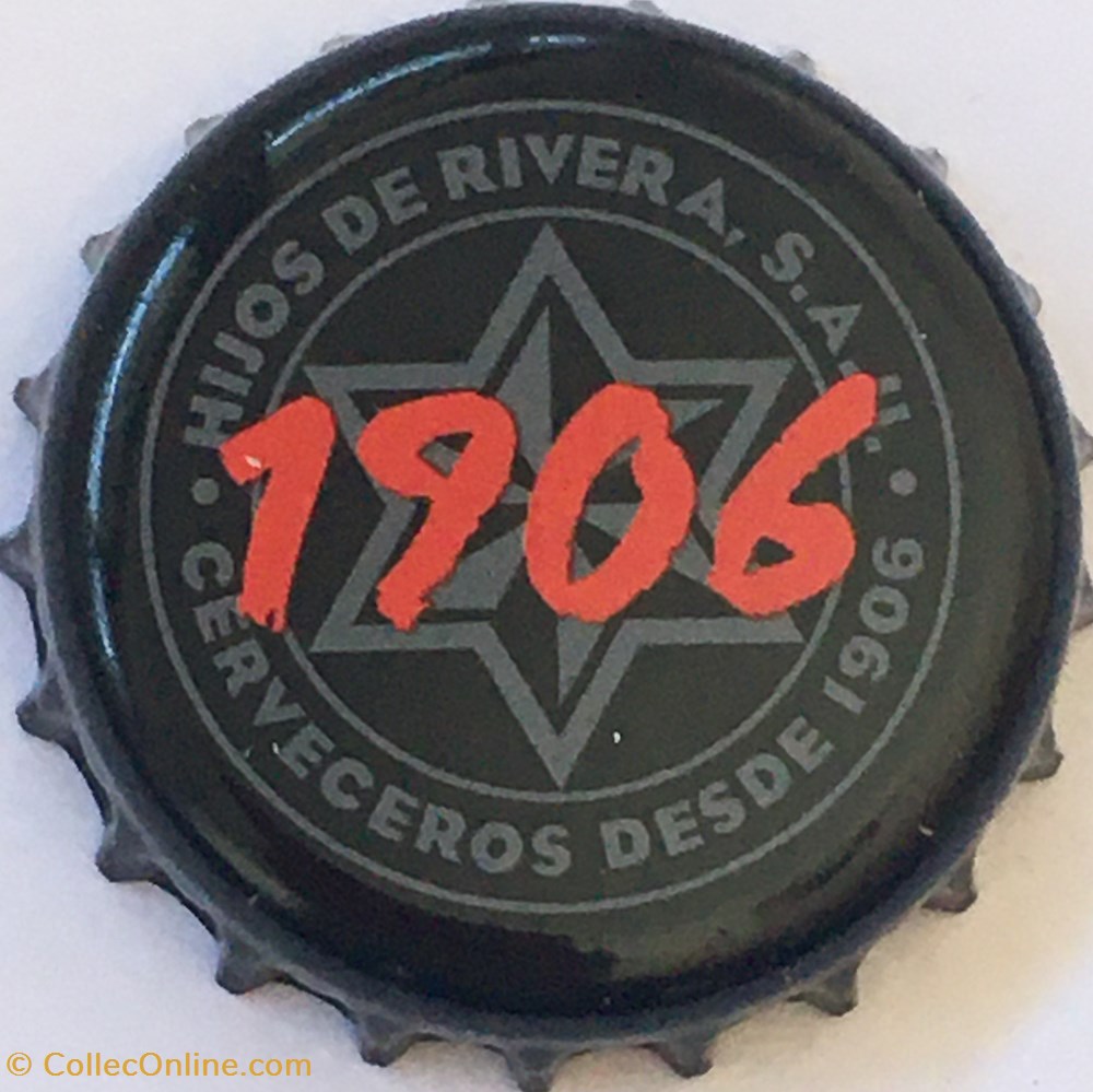 1906 tampinhas de garrafas cerveja espanha 1906