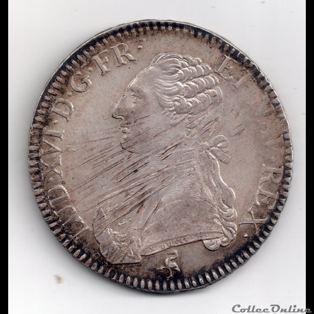 ecu 1790 a monnaie france royale ecu 1790 a